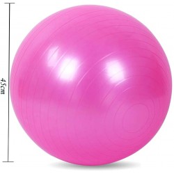Ballon de gym rose Xinlie 45 cm + corde de traction 