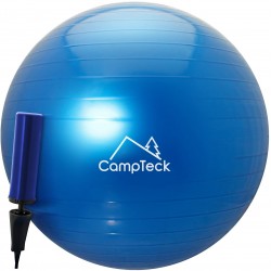 Ballon de gym bleu CampTeck 65 cm 