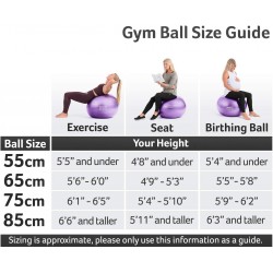 Ballon de gym CORE BALANCE 55 cm - 65 cm - 75 cm - 85 cm 