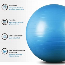 Ballon de gym BAIAA 45 cm - 55 cm - 65 cm - 75 cm - 85 cm 