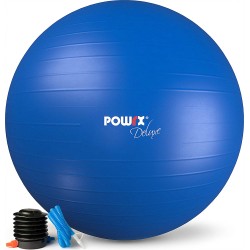 Ballon de gym bleu/gris/orange/rose/violet POWRX 55 cm/65 cm/75 cm/85 cm 