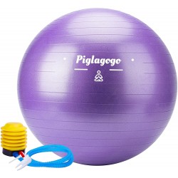 Ballon de gym bleu/gris/noir/rose/violet Piglagogo 55 cm/65 cm/75 cm 