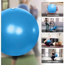 Ballon de gym rose/bleu/gris/jaune/noir/rouge Mupack 25 cm 