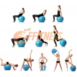 Ballon de gym bleu FFitness 85 cm 