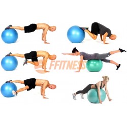 Ballon de gym bleu FFitness 85 cm 