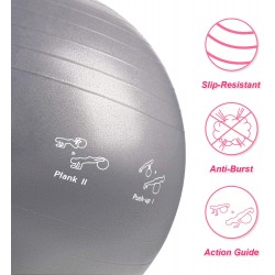Ballon de gym gris XGEAR 55 cm 